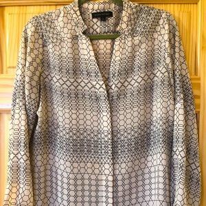 Banana Republic Long Sleeve Geometric Blouse